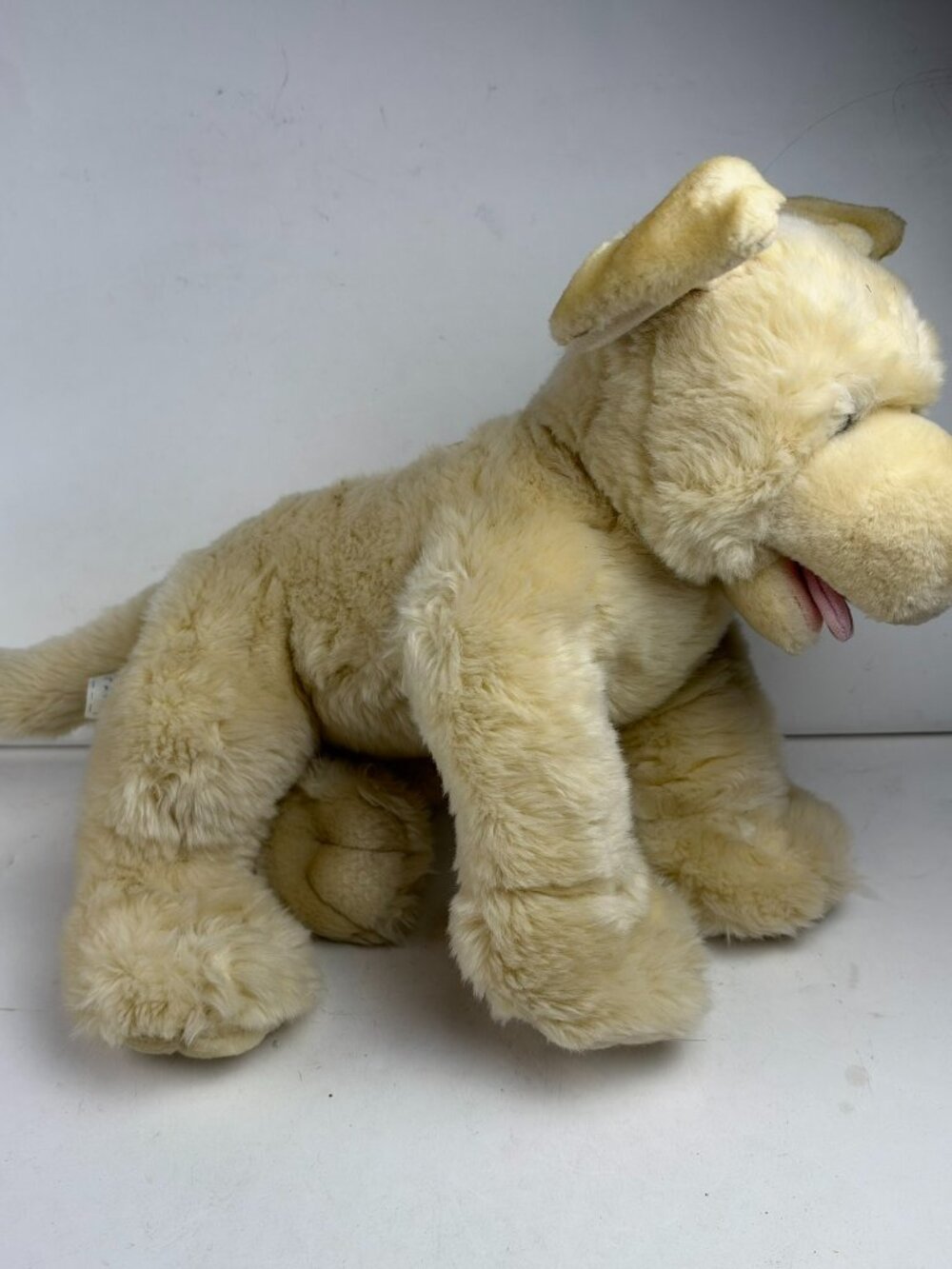 Vtg Build A Bear Yellow Labrador Dog Plush 16" Four Legged Standing Puppy BABW
